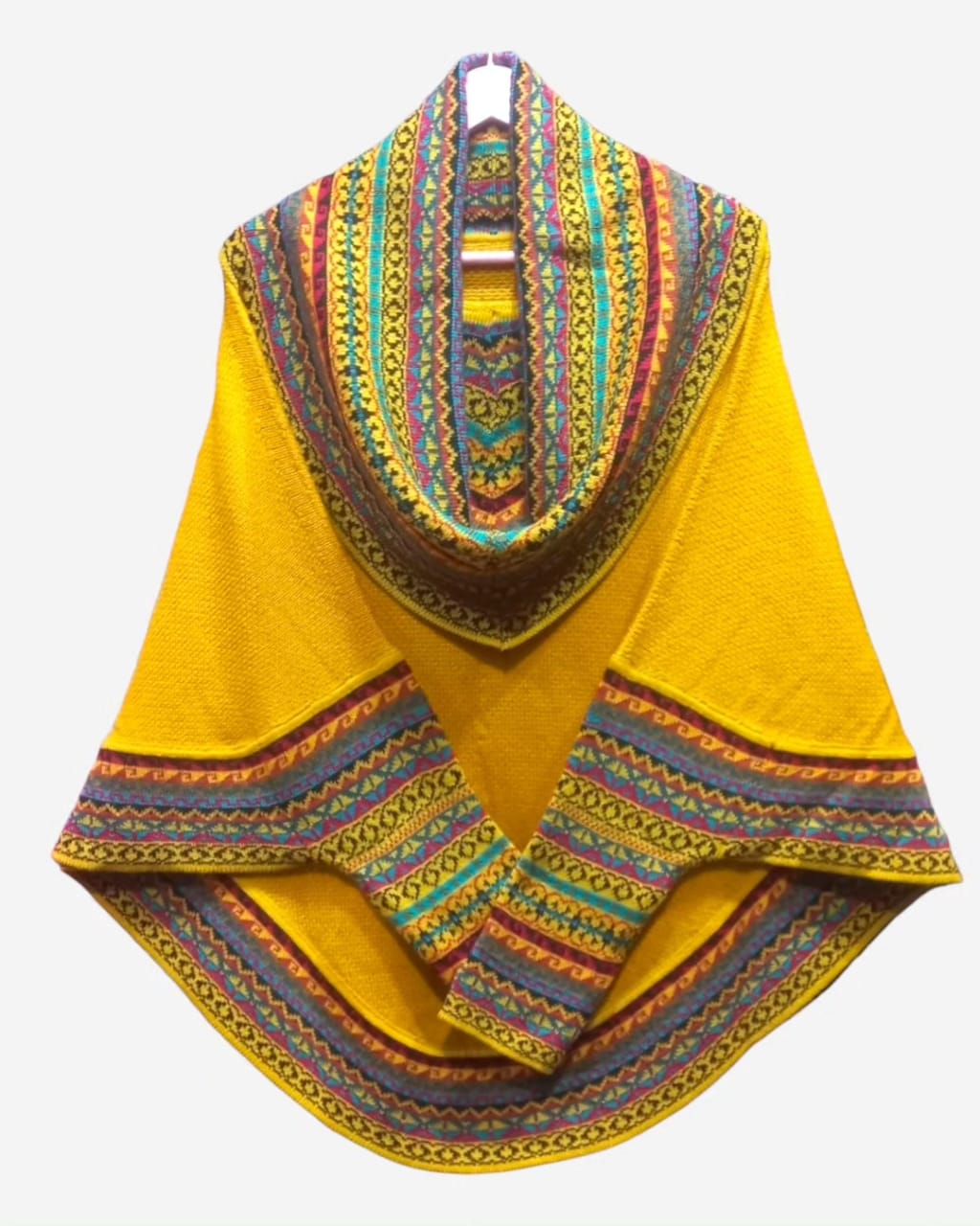 Poncho amarillo de dama