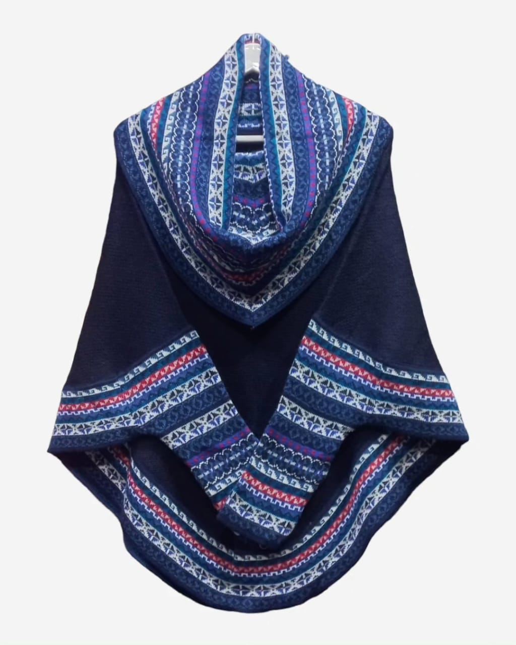 Poncho azul oscuro de dama