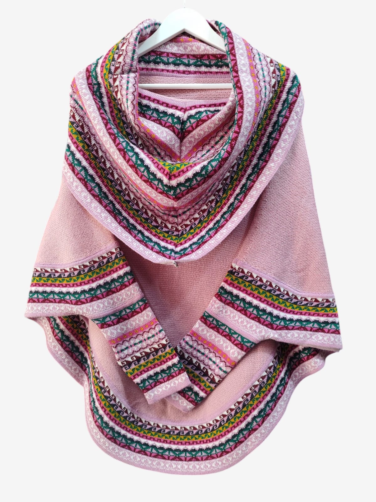 Poncho Rosa de dama