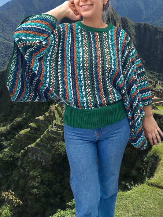 Poncho Mariposa Verde