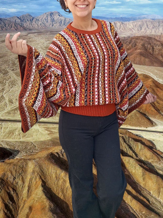 Poncho Mariposa Ocre