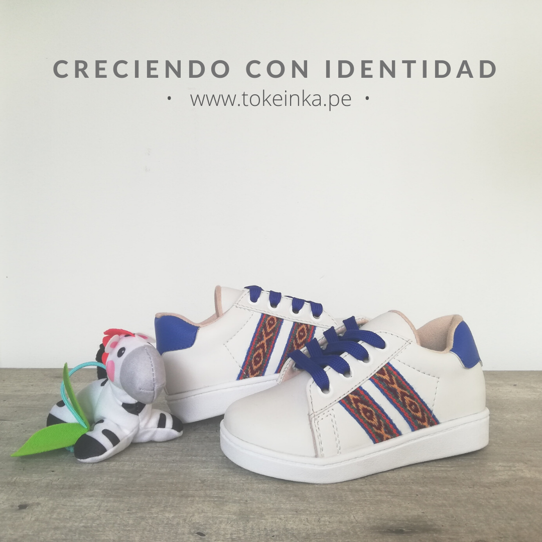 Zapatilla Urban Kids blanco&turquesa