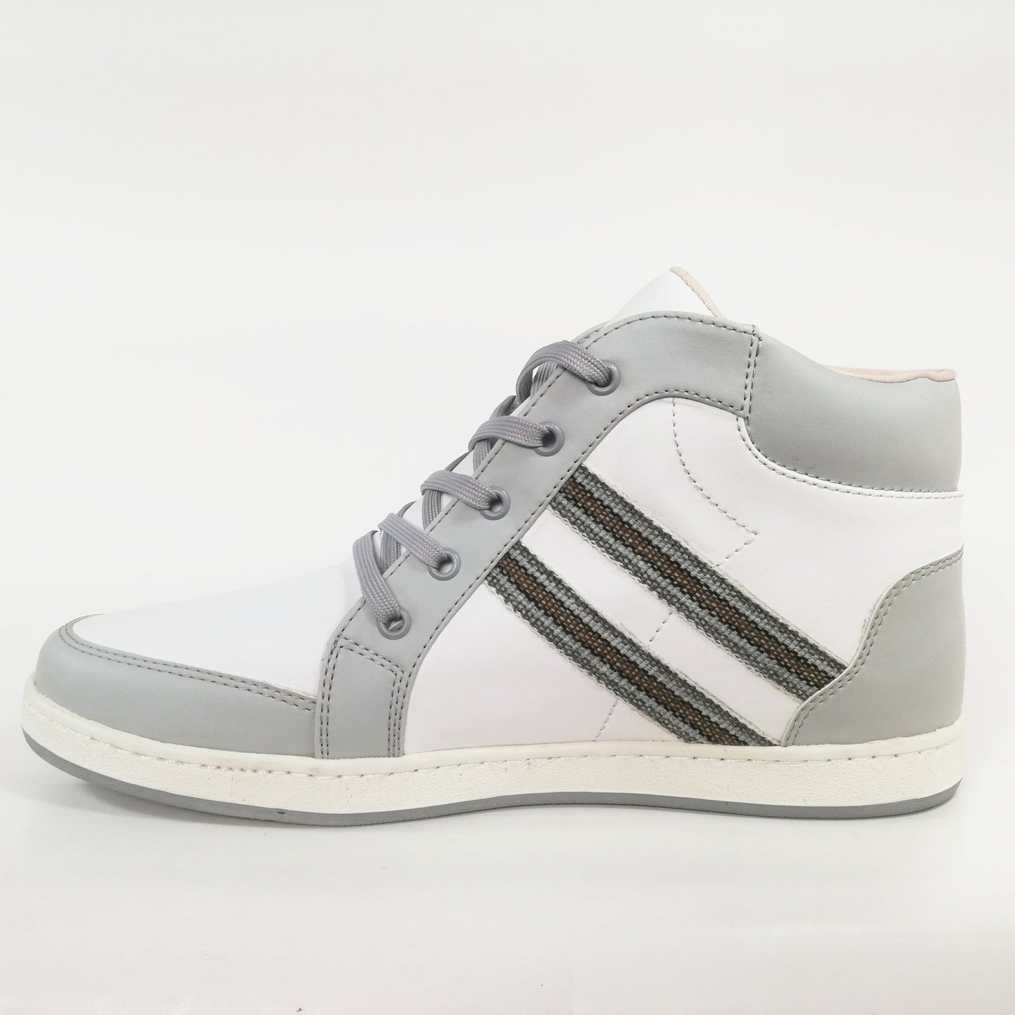 Zapatilla Urban High Top Blanco & Plomo