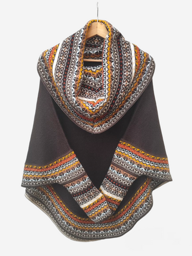 Poncho marrón de dama