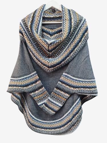 Poncho gris claro de dama