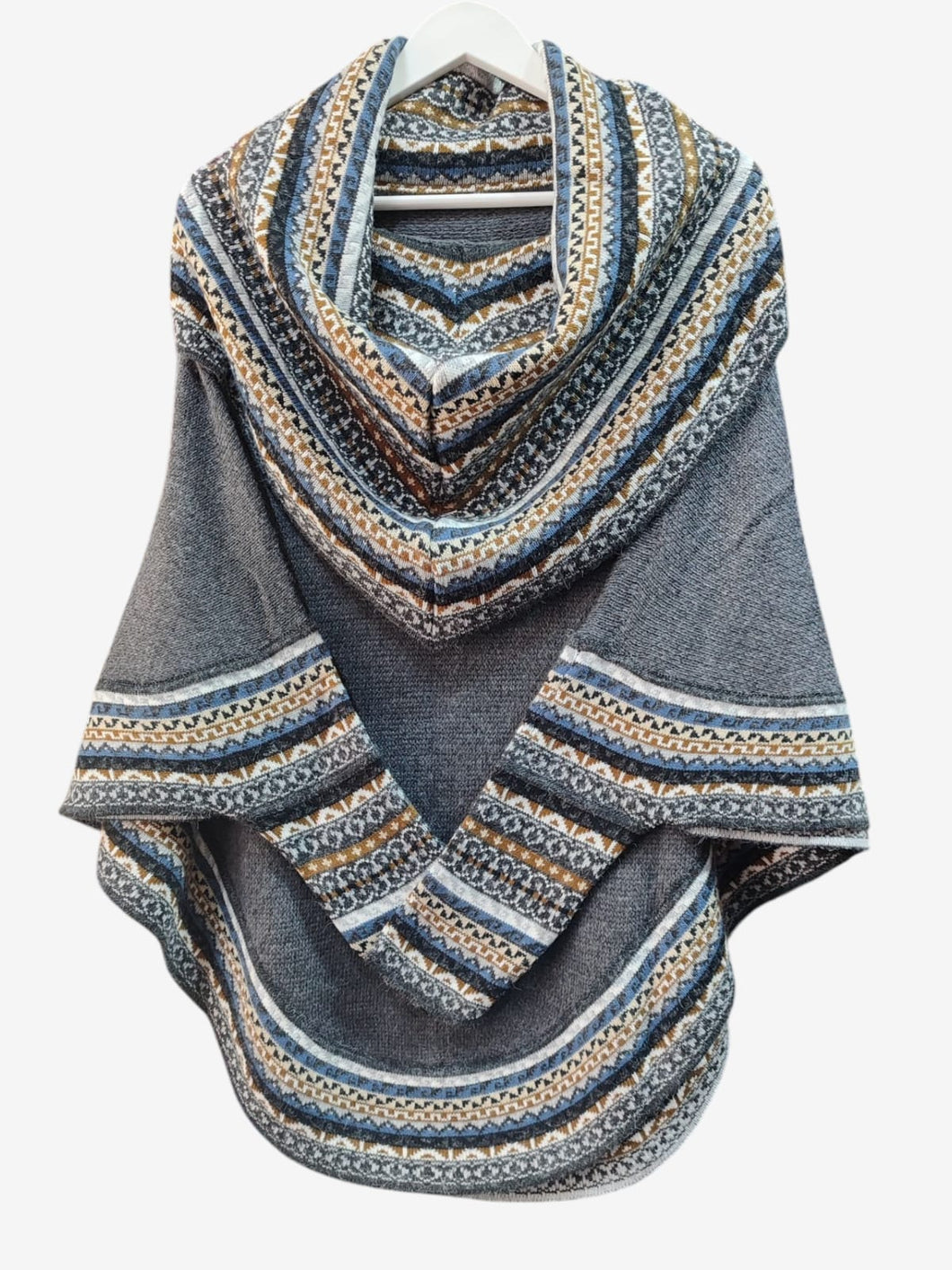 Poncho gris claro de dama
