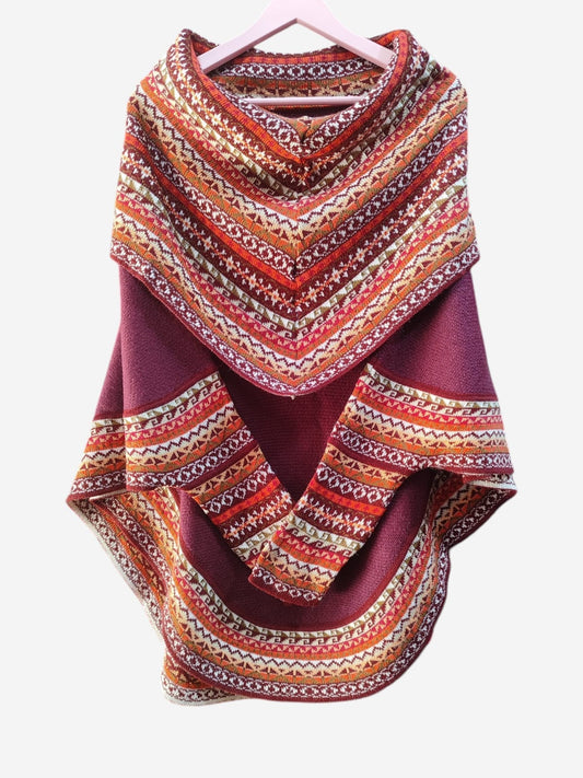 Poncho vino de dama