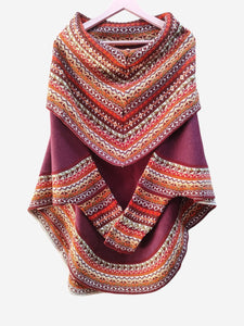 Poncho vino de dama
