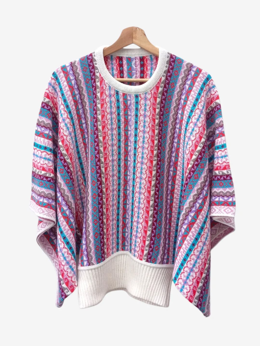 Poncho Mariposa Blanco