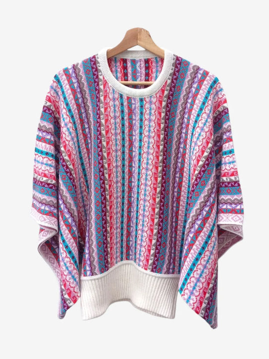 Poncho Mariposa Blanco