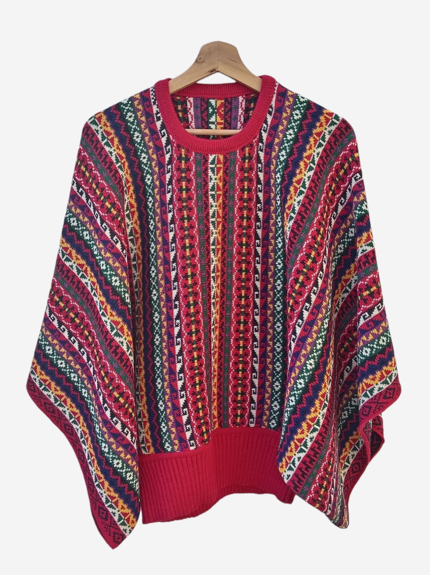 Poncho Mariposa Rojo