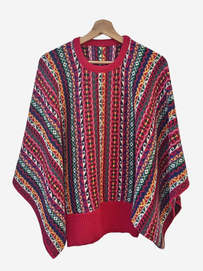 Poncho Mariposa Rojo