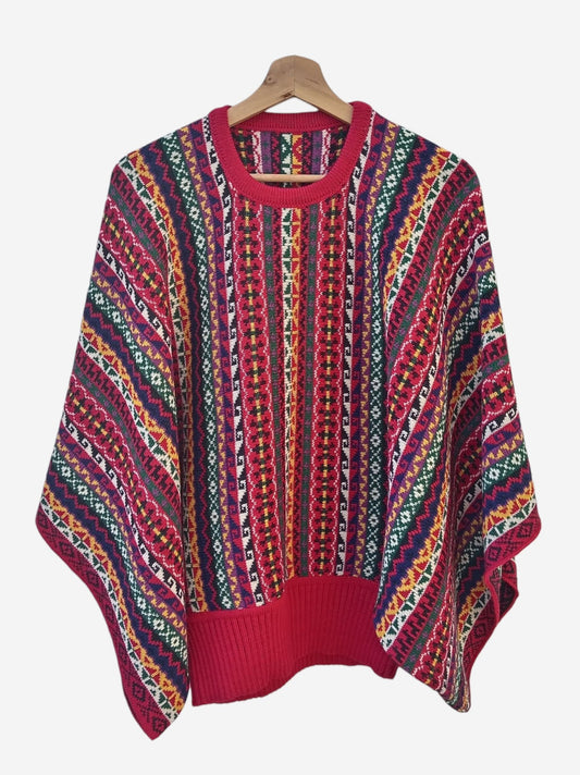 Poncho Mariposa Rojo