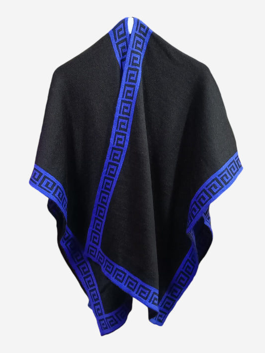 Ruana Azul y Negro