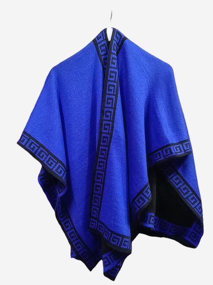Ruana Azul y Negro