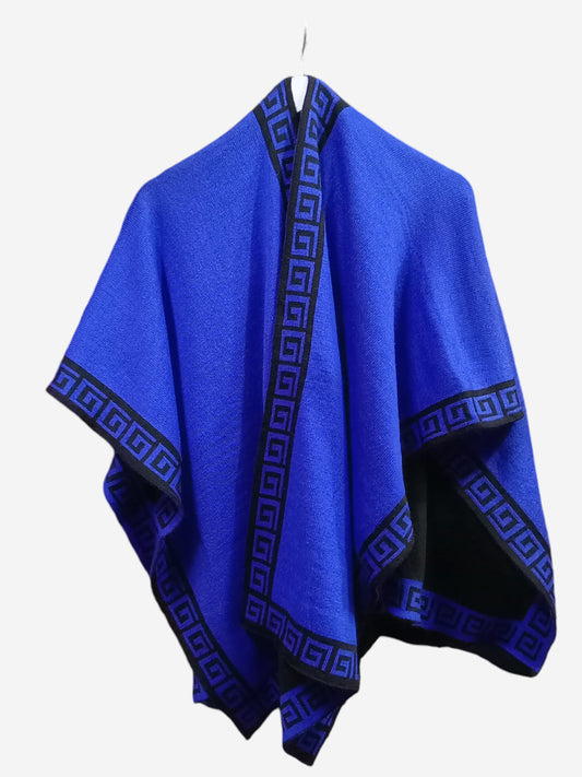 Ruana Azul y Negro