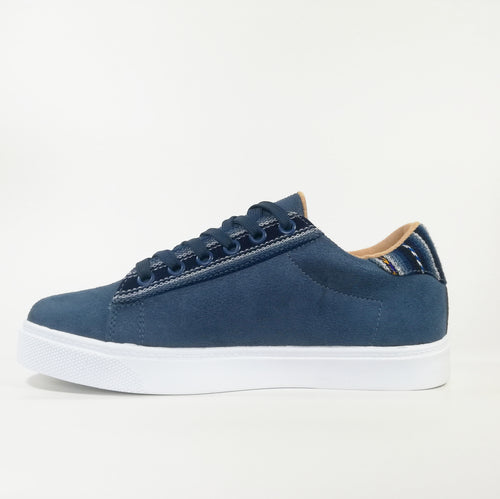 Zapatilla Dama Urban azul acero manta