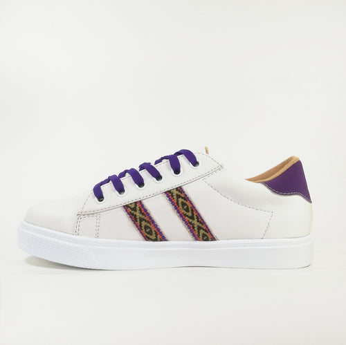 Zapatilla Dama Urban blanco y morado