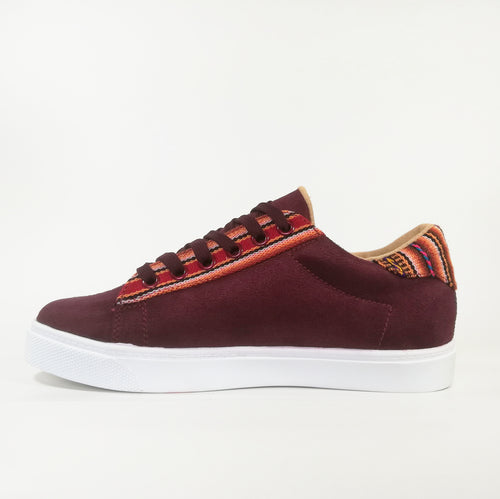 Zapatilla Dama Urban bordo manta