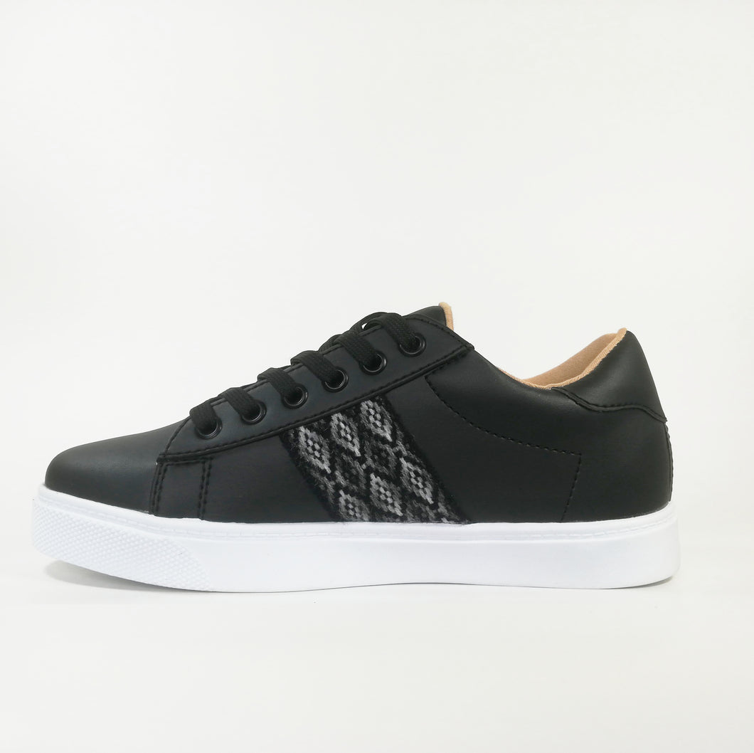 Zapatilla Dama Urban negro y grises