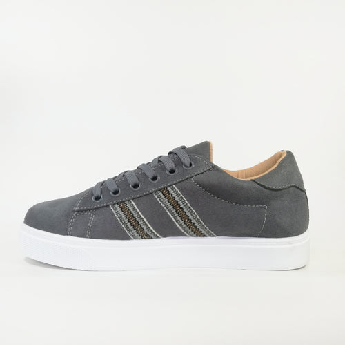 Zapatilla Dama Urban plomo doble cinta