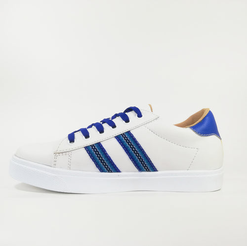 Zapatilla Dama Urban blanco y azulino
