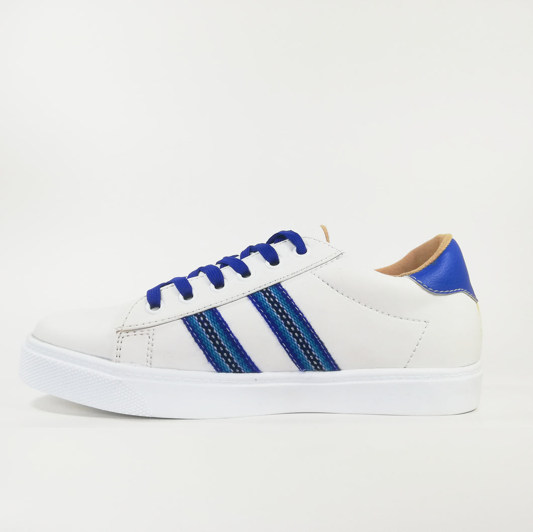 Zapatilla Dama Urban blanco y azulino