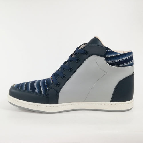 Zapatilla Urban High Top Azul & Plomo